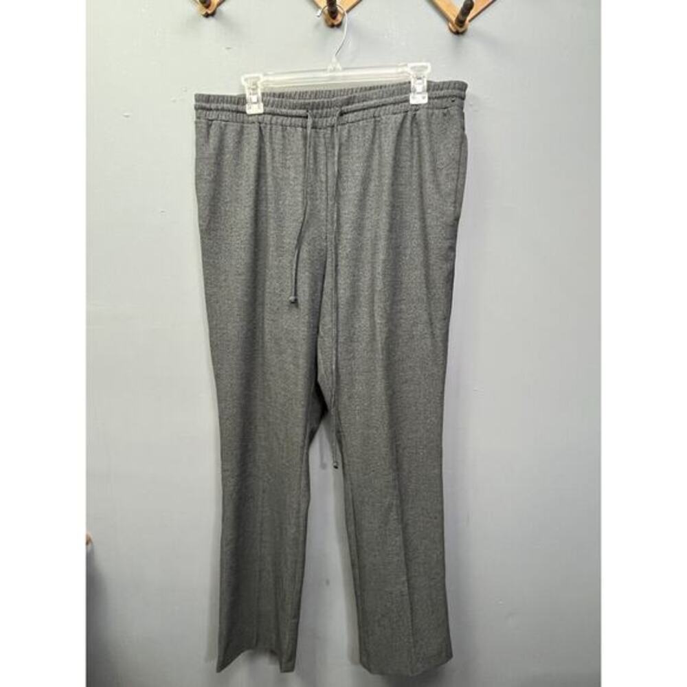 New York & Company Sweatpants Womens Large Gray pink striped Casual Comfort